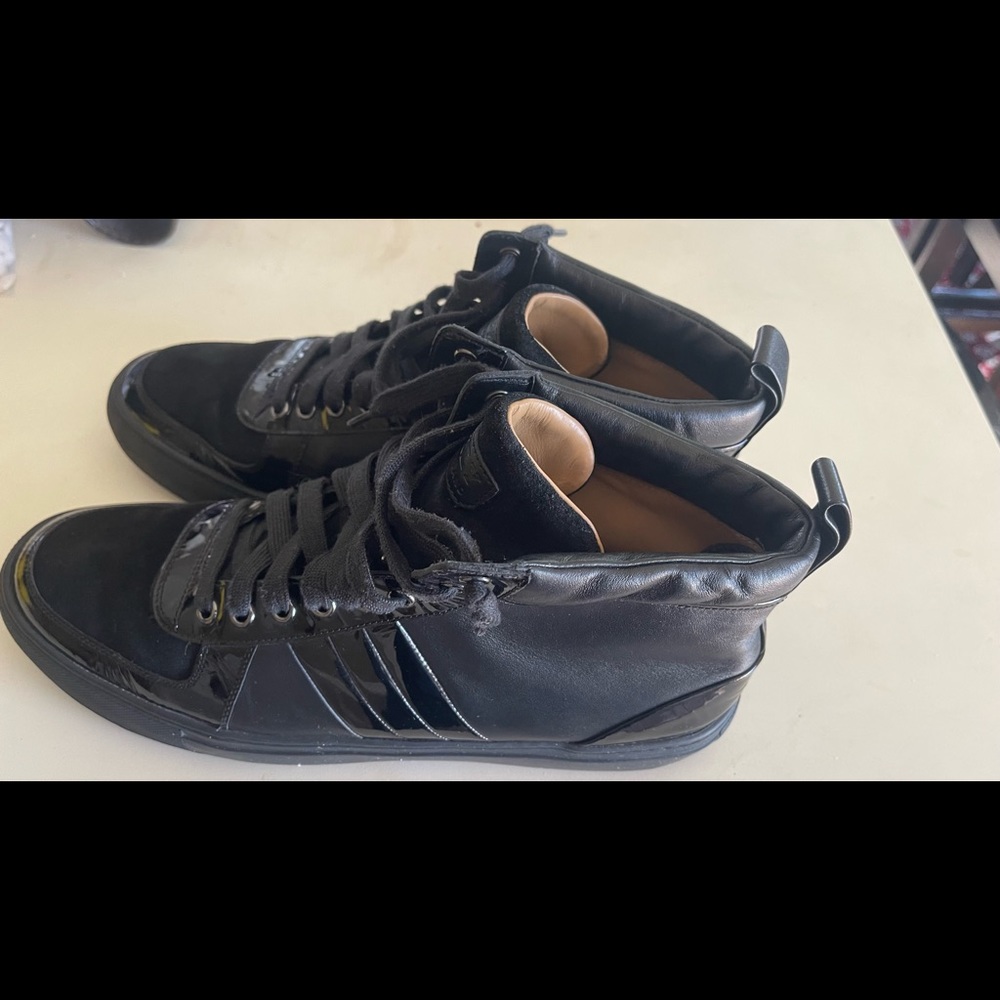 Bally Black high tops, men size 12D